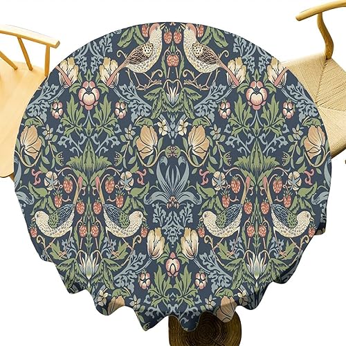 Miniatura 23 de Mantel floral retro de los años 70, decoración de fiesta de cumpleaños, mantel de plástico lavable para comedor, cocina, decoración de fiesta de