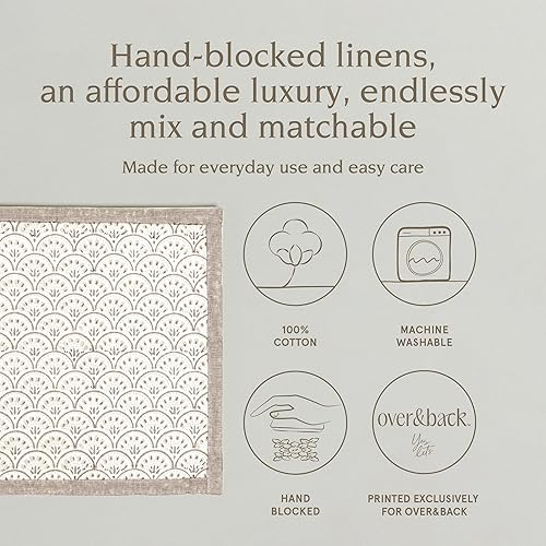 Miniatura 2 de over&back Juego de 4 manteles individuales bloqueados a mano, coloridos manteles individuales para mesa de comedor, cada mantel individual es único,