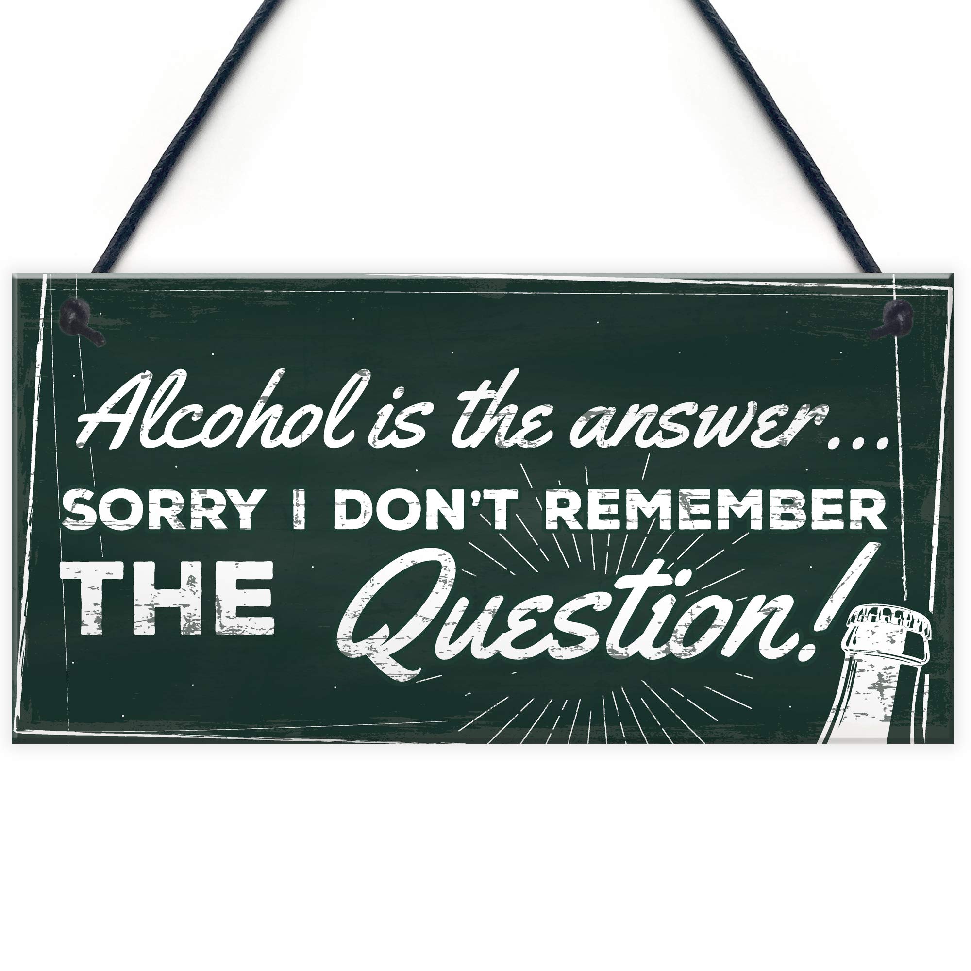 Red Ocean Funny Kitchen Plaque Vodka Beer Gin Gift Man Cave Home Bar Pub Sign FRIEND Gift For Men