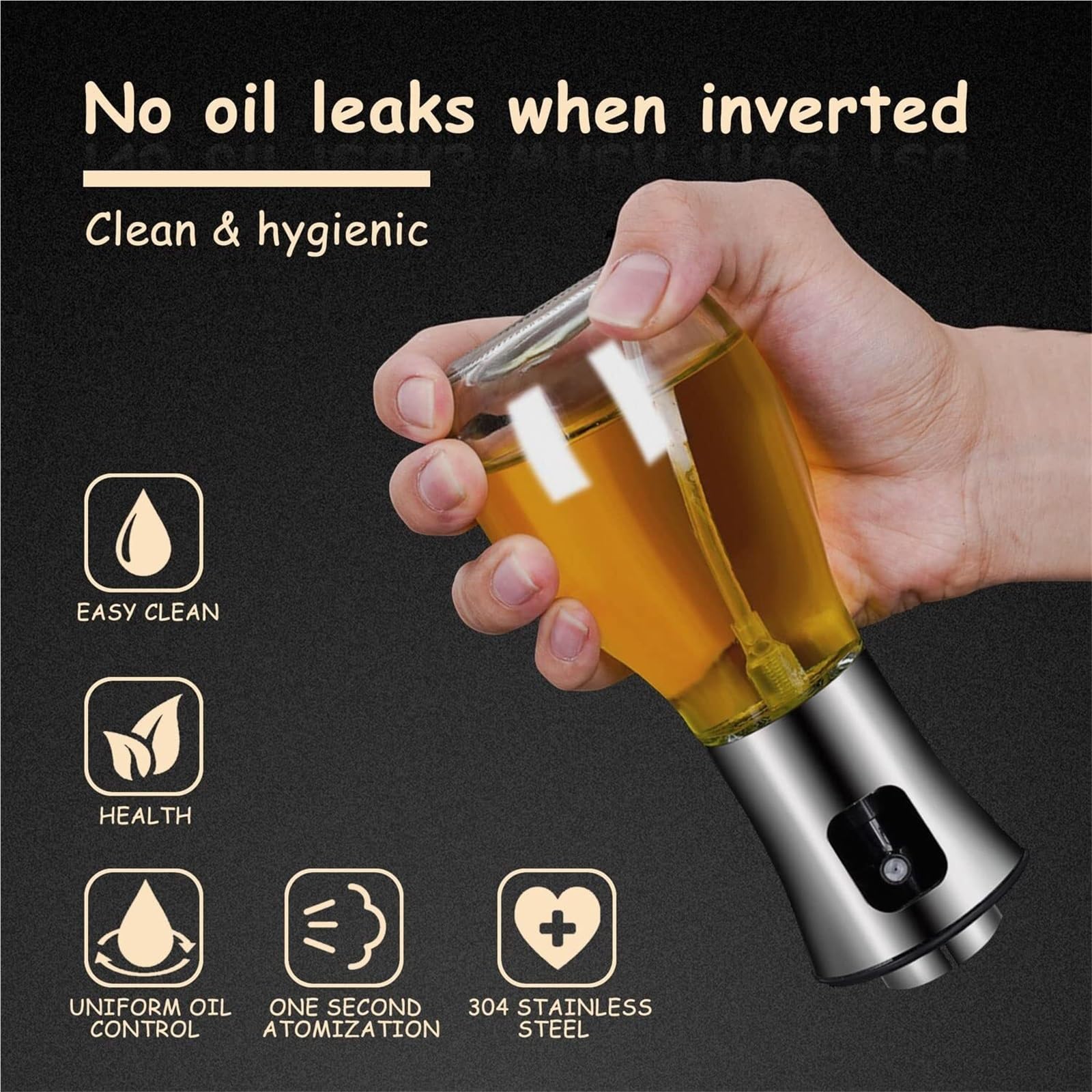 Ölsprüher Für Speiseöl 2 Stück Kochen Öl Sprayer Glas Material Haushalt Kein For Backen Und Braten Grillen Küche