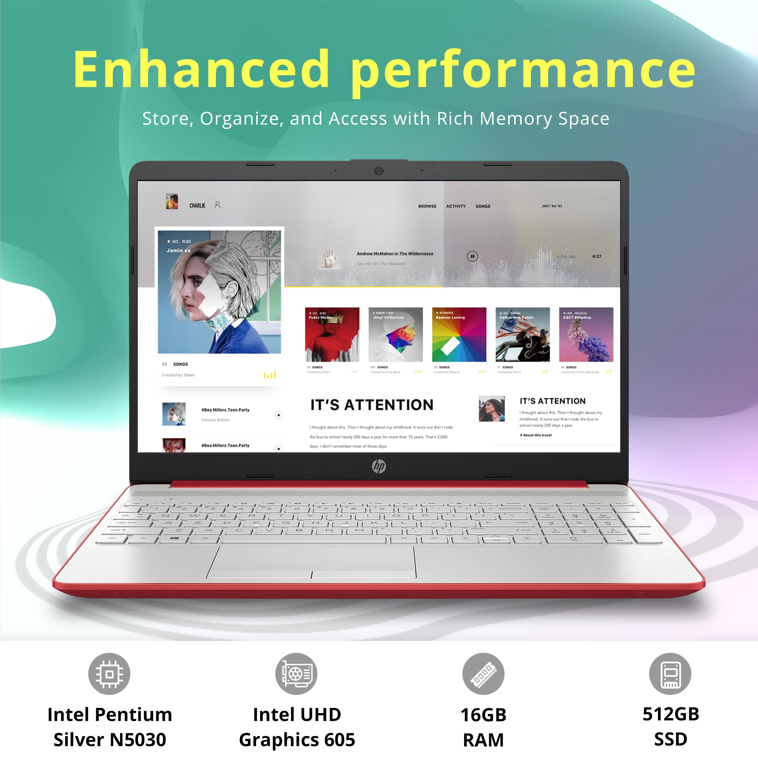 Amazon.com: HP 15 15.6'' HD Laptop, Intel Pentium Silver N5030