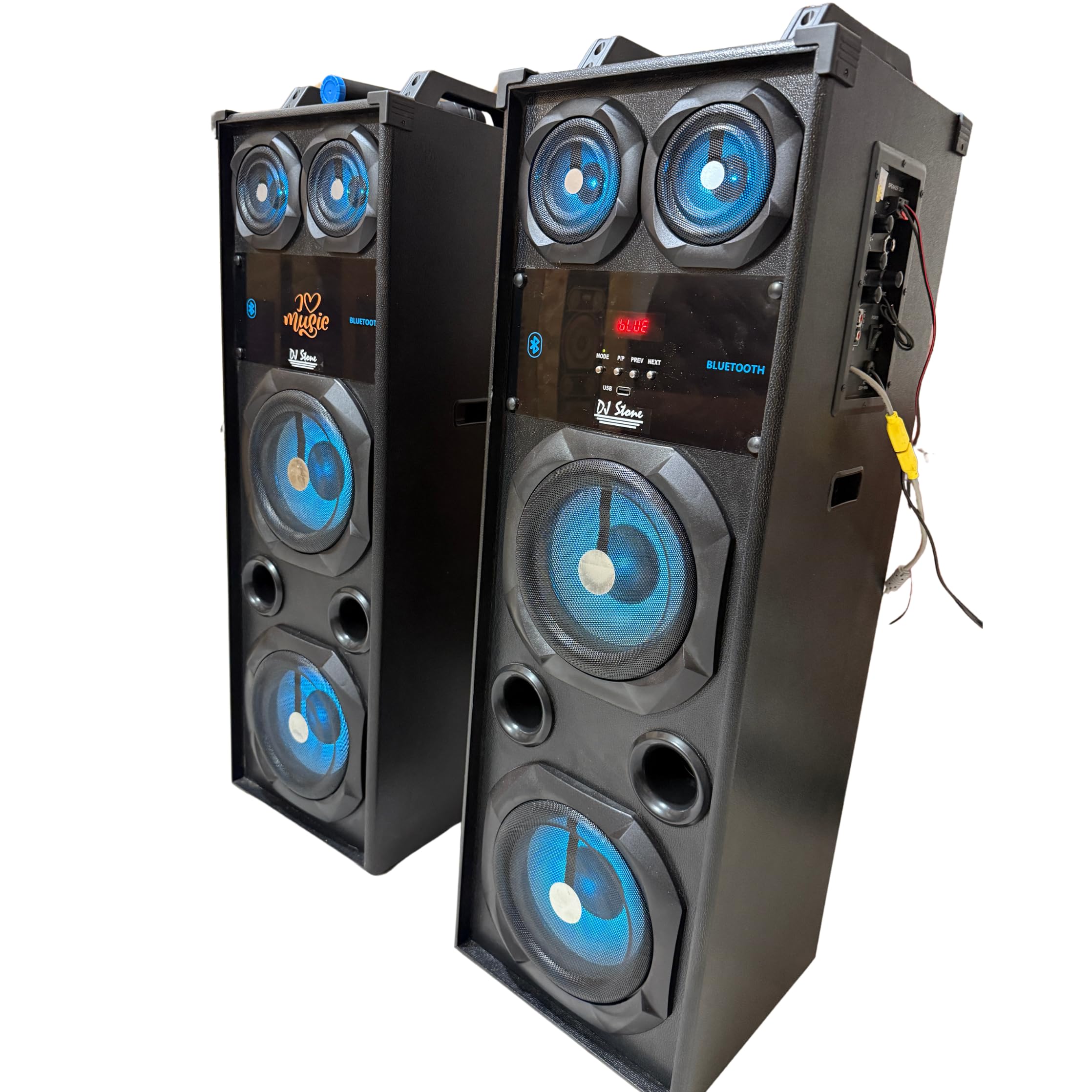 Shaark Multimedia Party Tower Speakers with Wireless MIC & Remote, Bluetooth, USB, AUX. Karaoke Compatible. Powerful Bass. Perfect for Family Functions Such as Indoor and Outdoor.