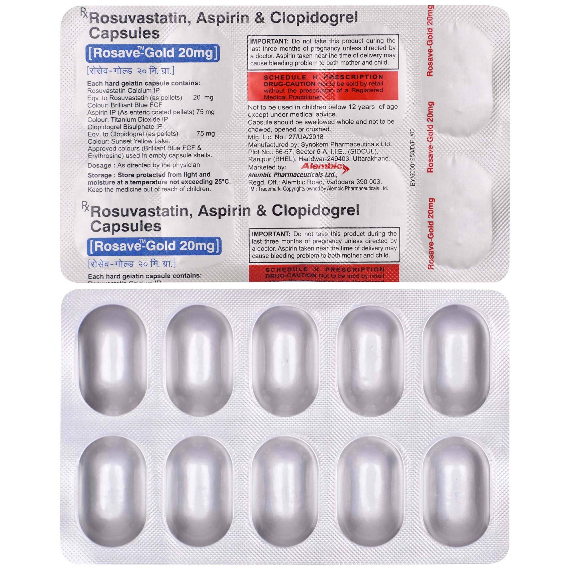 Rosave-Gold 20 - Strip of 10 Capsules