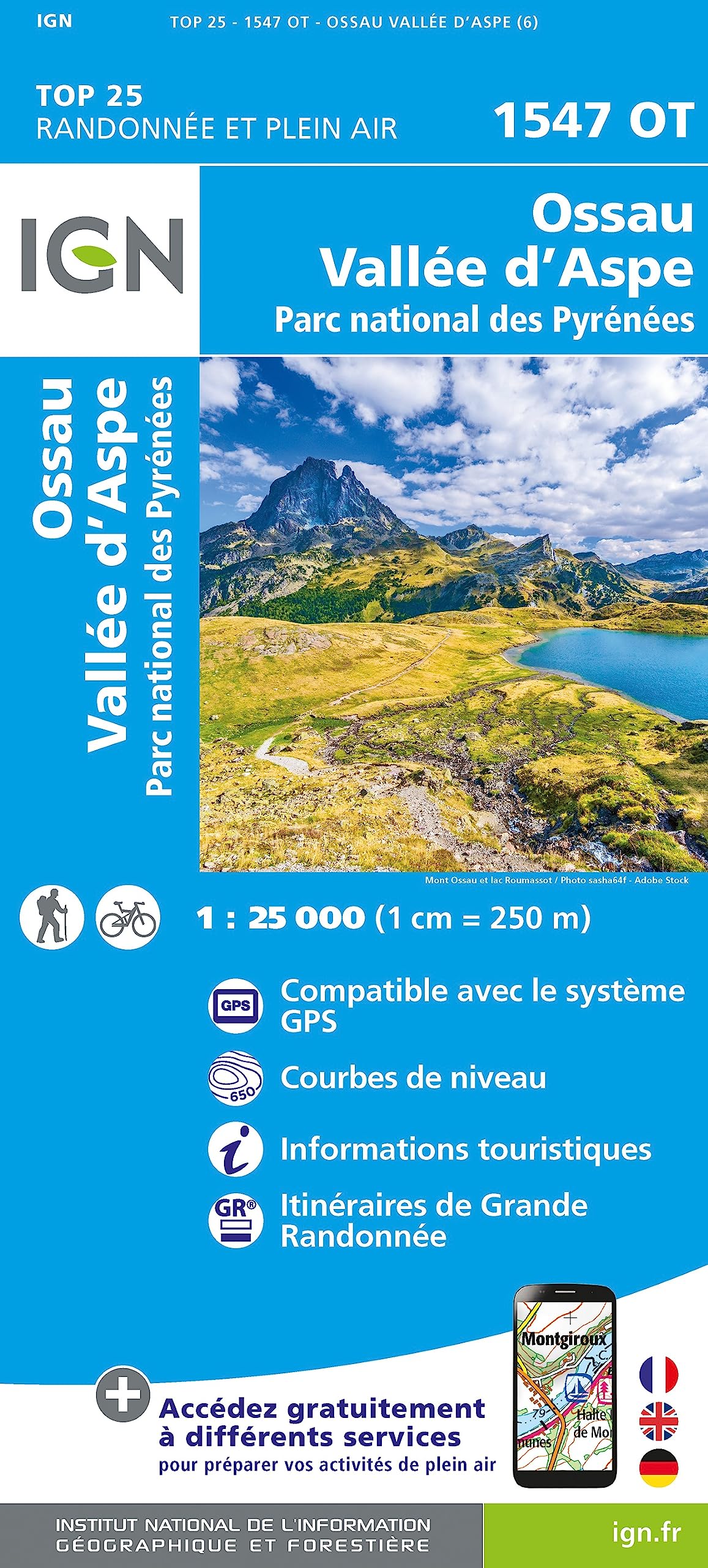 Ossau / Vallée d'Aspe PNR des Pyrénées (1547OT) (TOP 25)