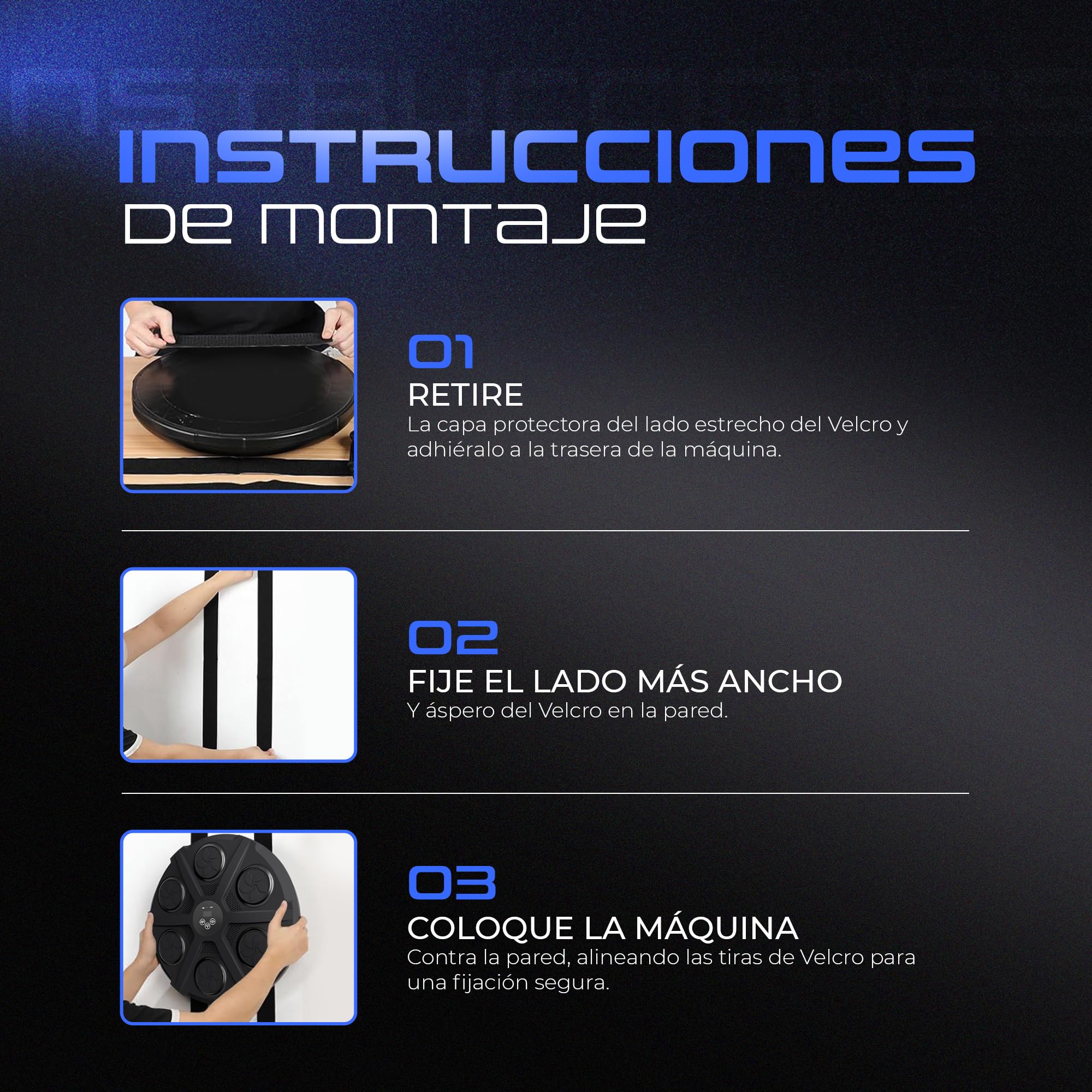 Ezero Maquina de Boxeo Musical Adulto con Bluetooth y LED – Entrenamiento de Boxeo Pared Musical con 12 Niveles y Cintas – Mejora Reflejos y Resistencia – Ideal para Casa, Principiantes y Avanzados