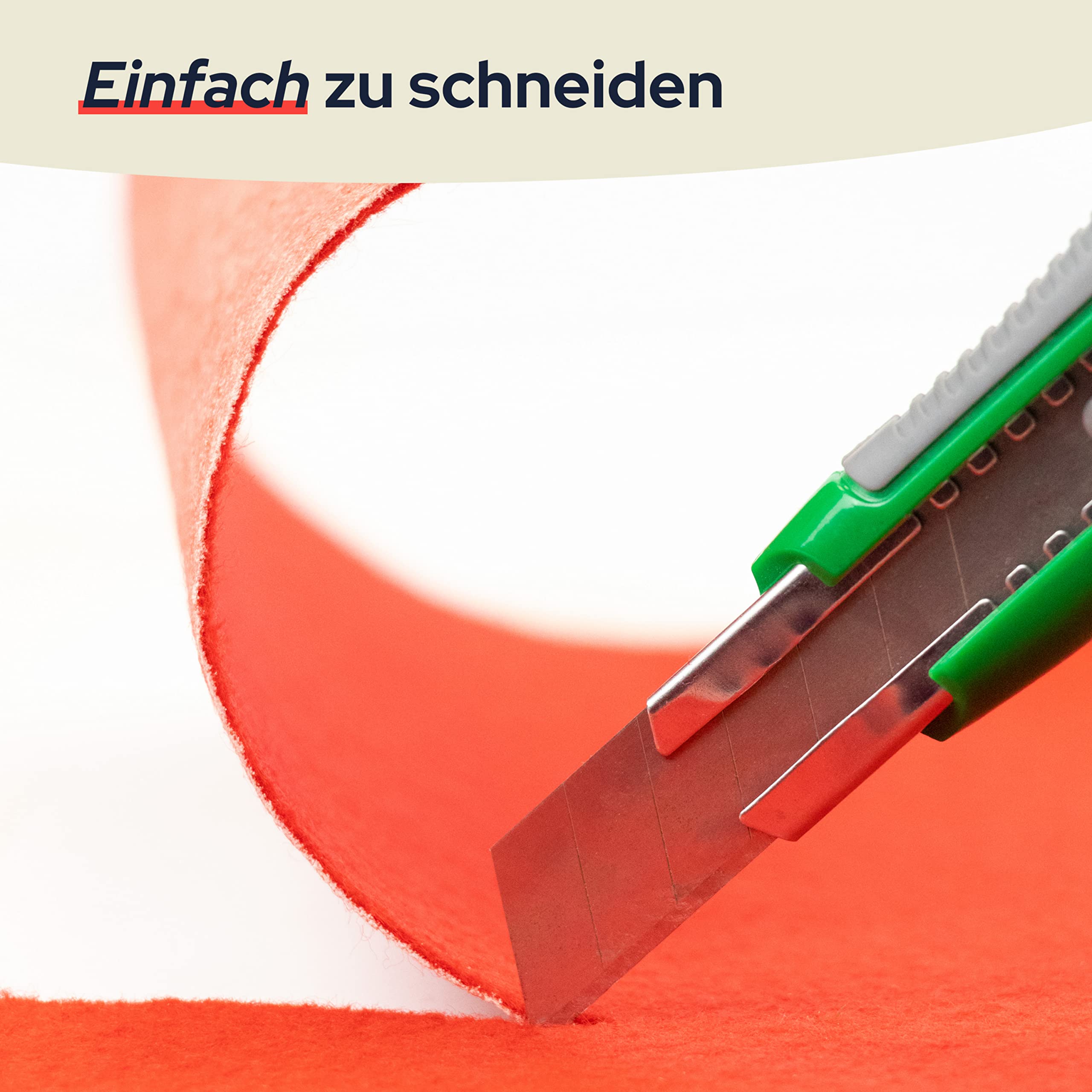 Primaflor Rips Messeteppich Dublin | 100x500 cm | Weiß | Meterware | Gerippte Polypropylen-Meterware für Messe, Event und Hochzeit; Bfl-s1, 3 mm hoch, zuschneidbar