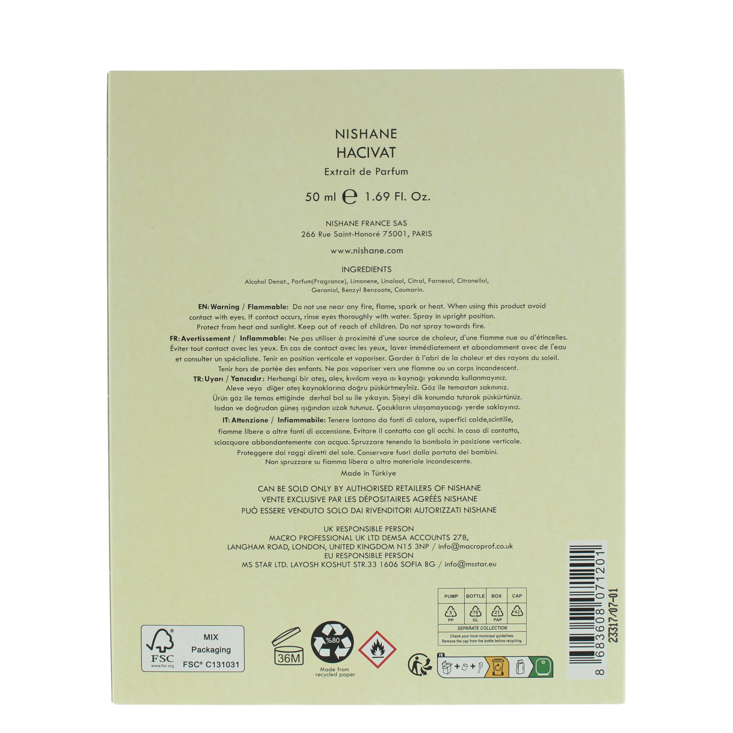 NISHANE HACIVAT EXTRAIT 50 ML In Turchia e soprattutto ad Instabul, una lampada a olio, sagome antropomorfe e un anya, mostrano da secoli storie rocambolesche ed avventurose di inganni impacciati, s