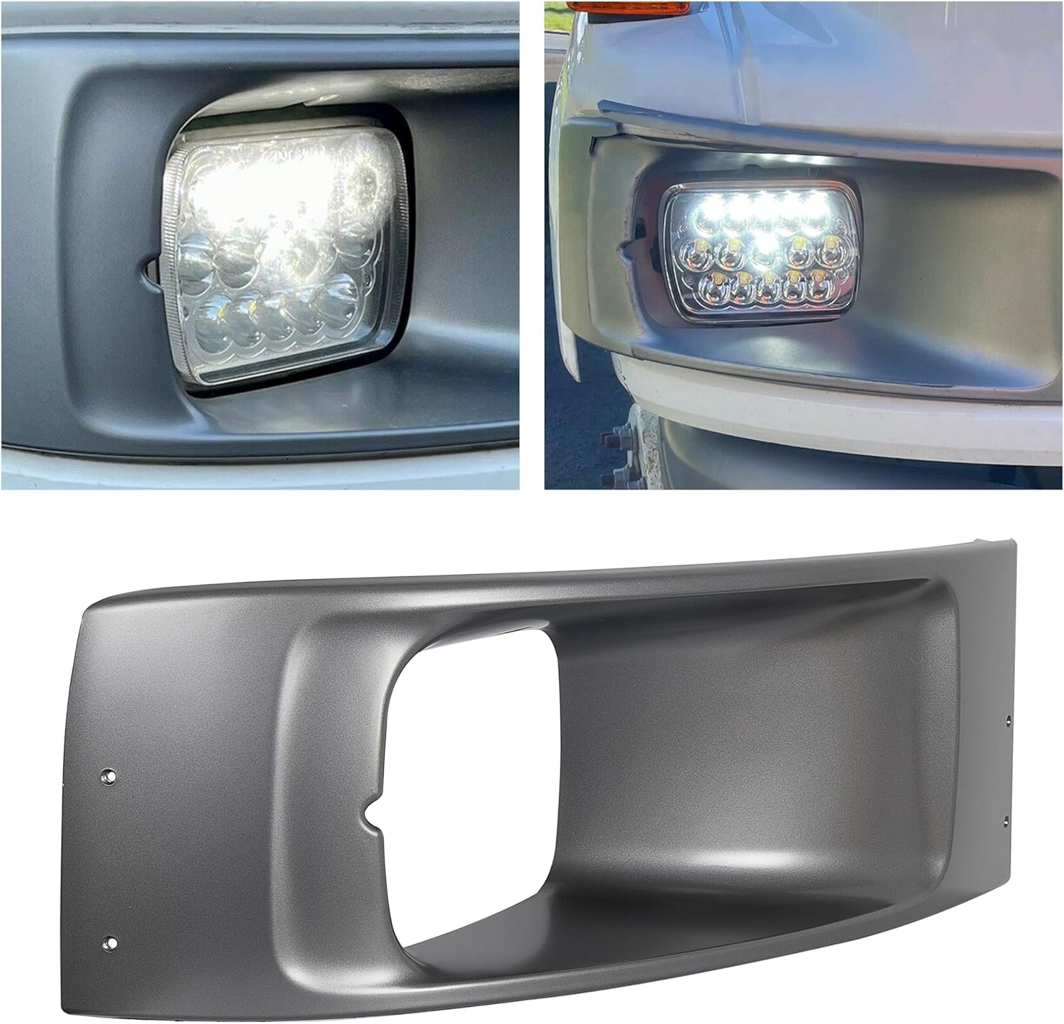 HECASA Right Headlight Bezel Compatible with 2003-2009 Chevrolet/GMC C4500 C5500 Topkick/Kodiak Replacement for 15015662 Headlamp RH Passenger Side