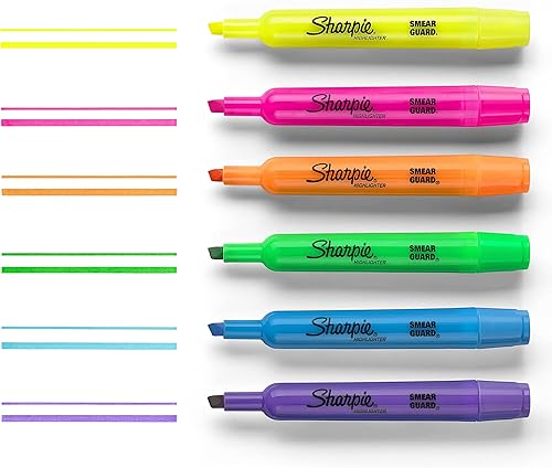 Vista 7 de Sharpie Accent Tank-Style Highlighters, 4 Colored Highlighters (25174PP)