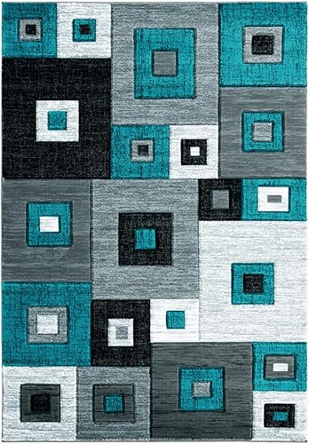 United Weavers of America Bristol Cicero - Alfombra turquesa, 2'7" x 4'2"