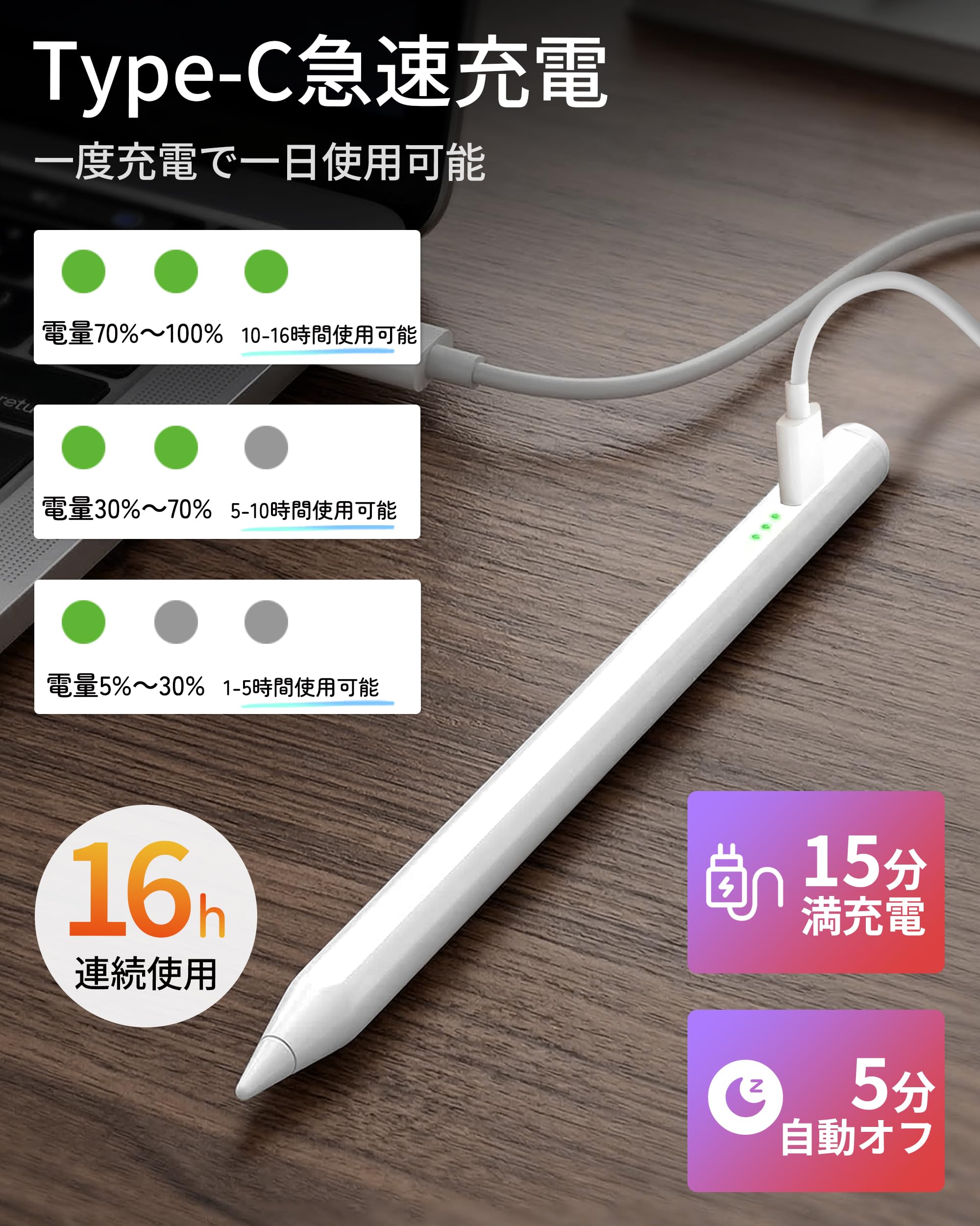 Amazon | さえだ タッチペン iPad用ペンシル 2018年～2025年iPad対応