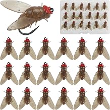 Bionic Fly Fishing Bait, 18/36pcs Flies Fishing Lures Kit Trout Jigs Swimbaits Dry Flies Artificial Soft Bait Fish Attractant with Fly Hook for Saltwater Freshwater Bass Trout Panfish 15mm