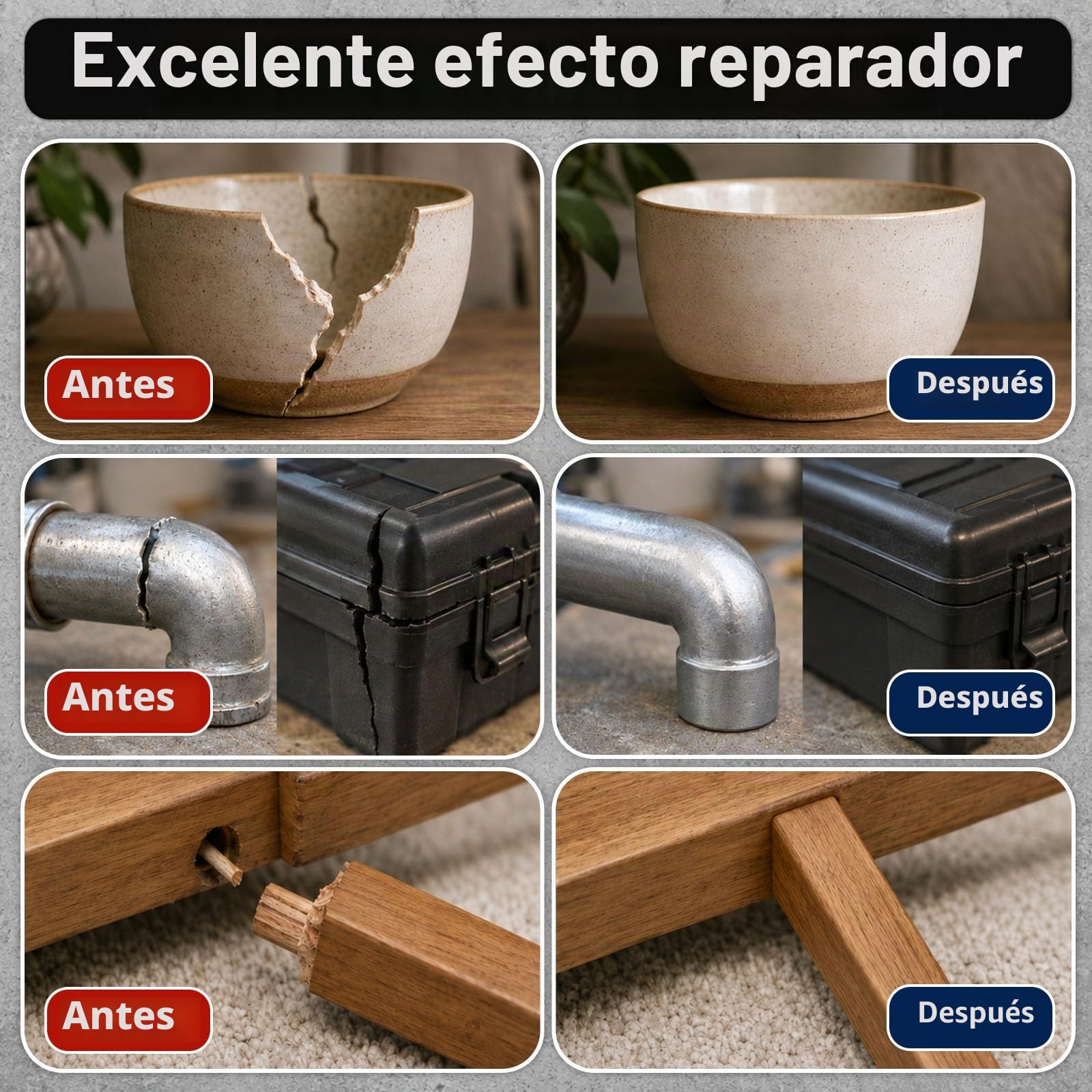 Pegamento Epoxi 2 Componentes, 250ml Pegamento Resina Epoxi Extra Fuerte Transparente para Reparación Rapida, Adhesivo epoxi 5 Minutos para Reparar Cerámica, Madera, Metal, Baldosas, Plastico