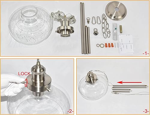 Miniatura 8 de Lámparas colgantes grandes para mesa de comedor, isla de cocina, entrada, vestíbulo, moderna de mediados de siglo, lámparas colgantes de techo con