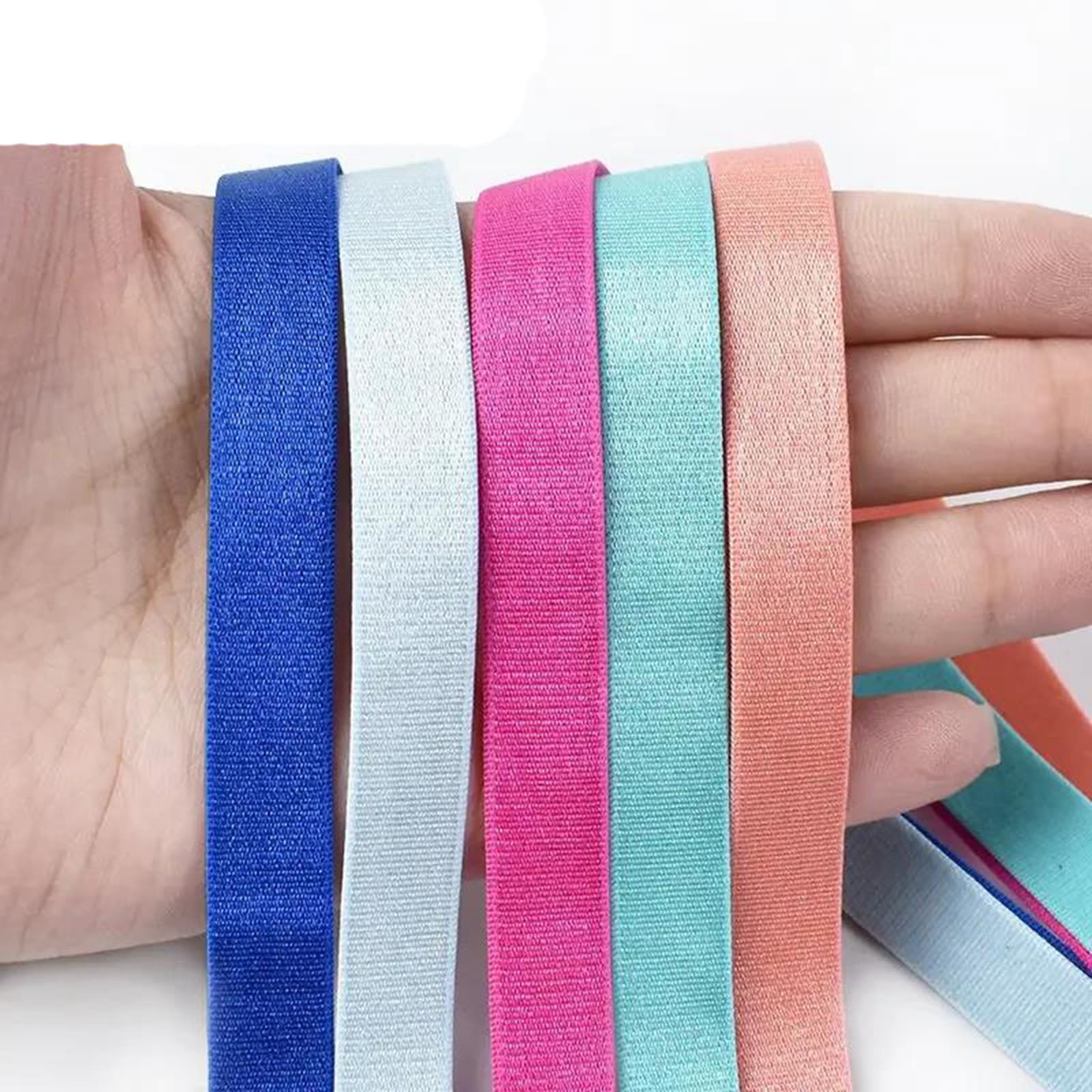 10/20/45 Meter 12 mm weiches, dehnbares Gummiband für Unterwäscheträger, Yogabänder und Haargummis,Weiß,12 mm - 45 Meter
