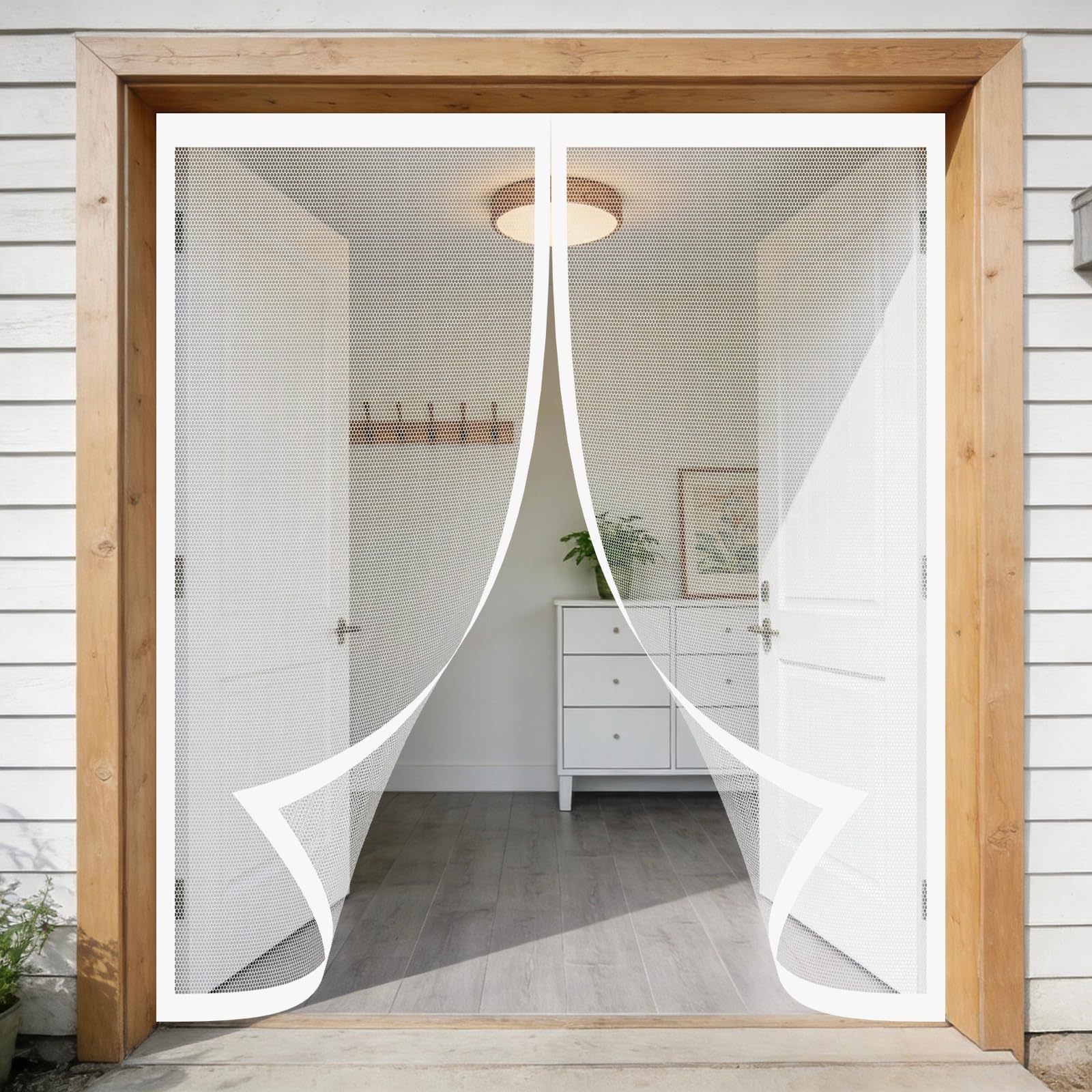 Moustiquaire porte aimantee sans percage pour laisser l'air frais