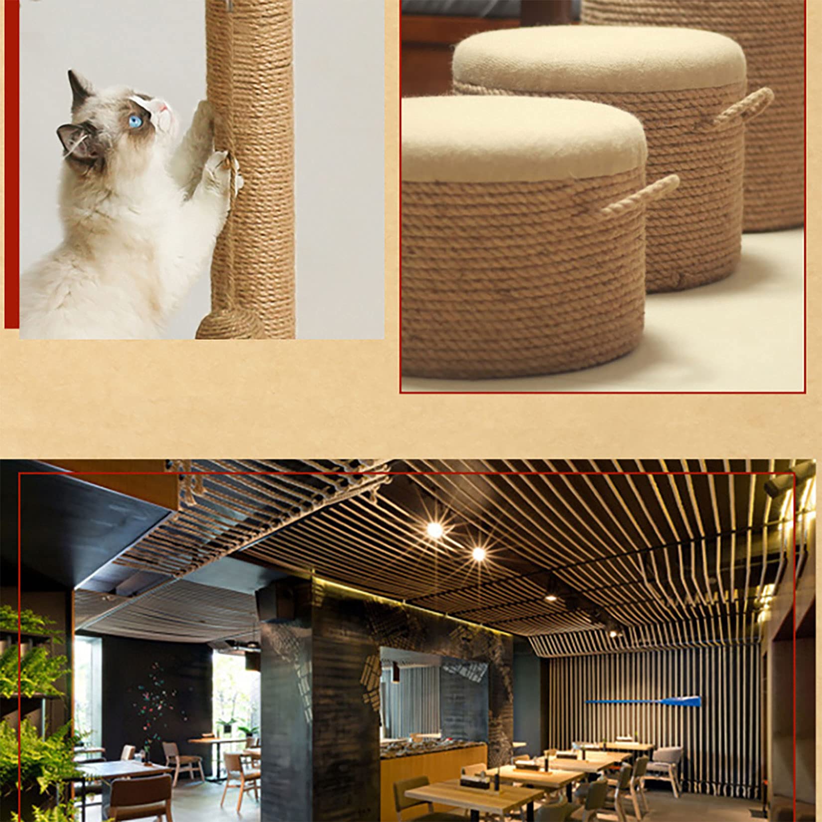 Ficelle De Jute Naturelle,Arts Et Artisanat Corde De Jute Matériaux d'emballage Industriels Chaîne d'emballage pour L'artisanat De Bricolage,pour Les Projets De Bricolagecommercial