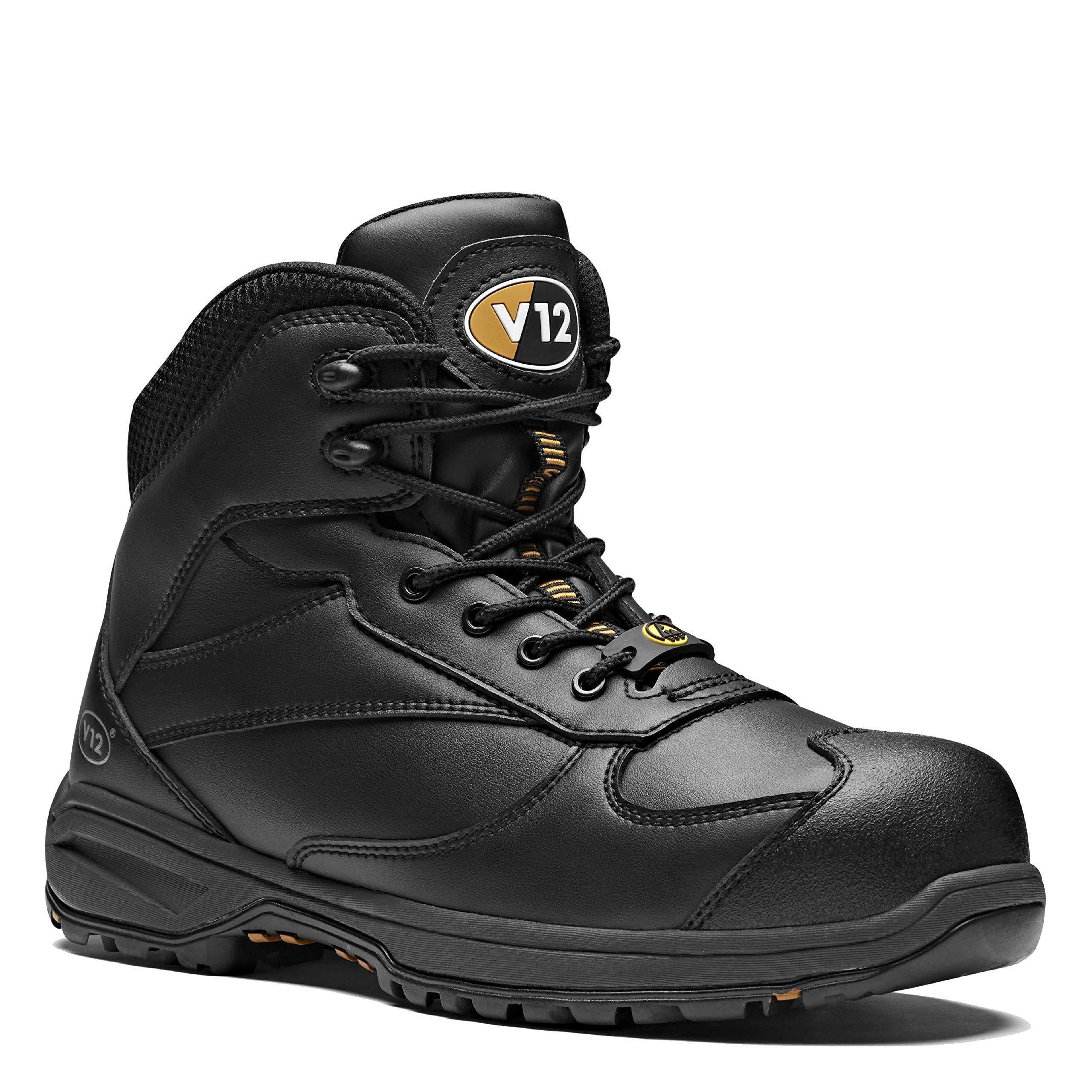 V12 Footwear Unisex Safety Boot, UK 6, EU 39