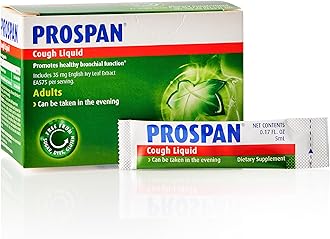 Prospan Ivy Leaf Extract Cough Syrup for Adults - 21 x 5mL Sachets - Supports Mucus Clearance & Respiratory Health - Non-Drowsy, No Added Sugar - Also Known as Abrilar