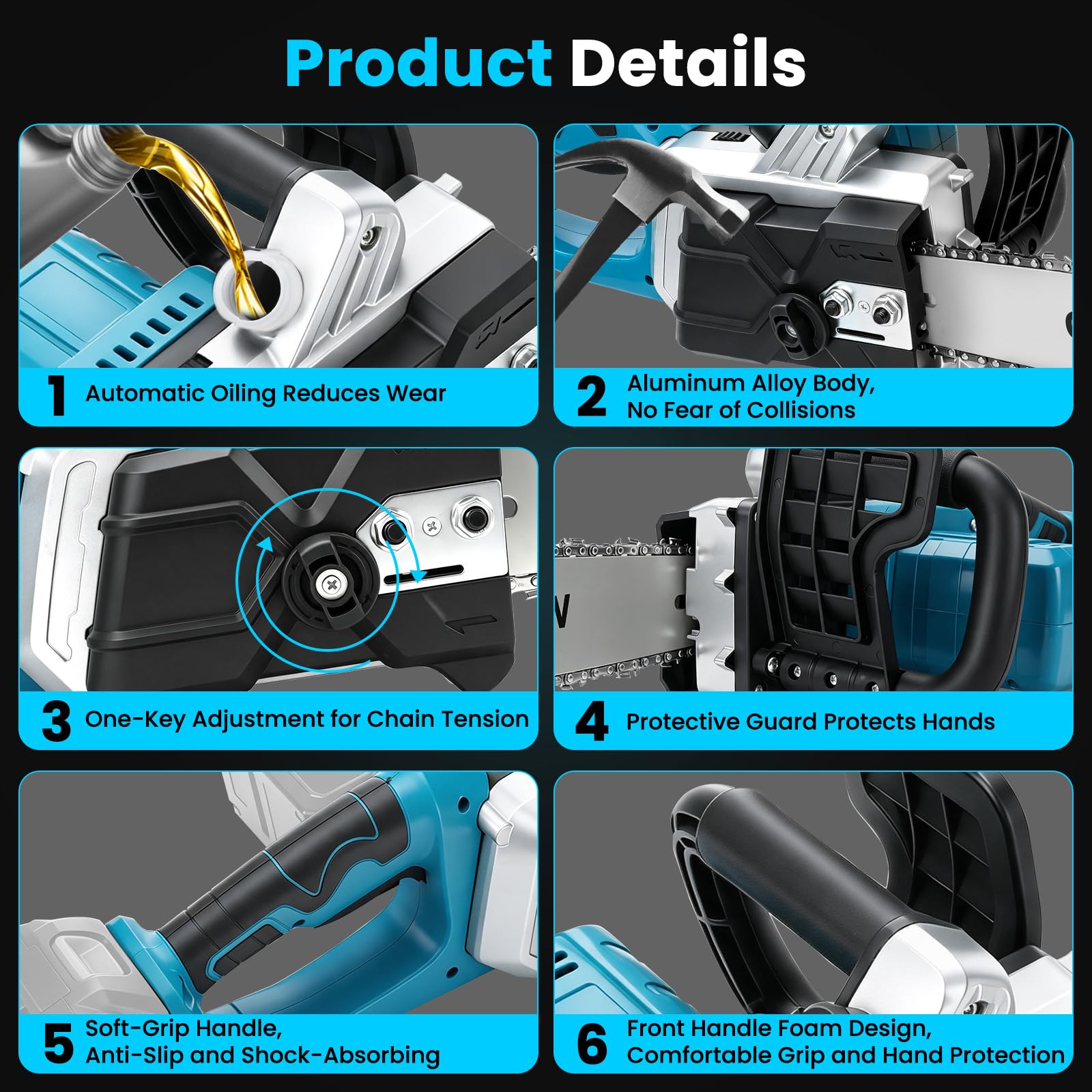 Tronçonneuse sans fil 40,6 cm pour Makita 18V (sans batterie)