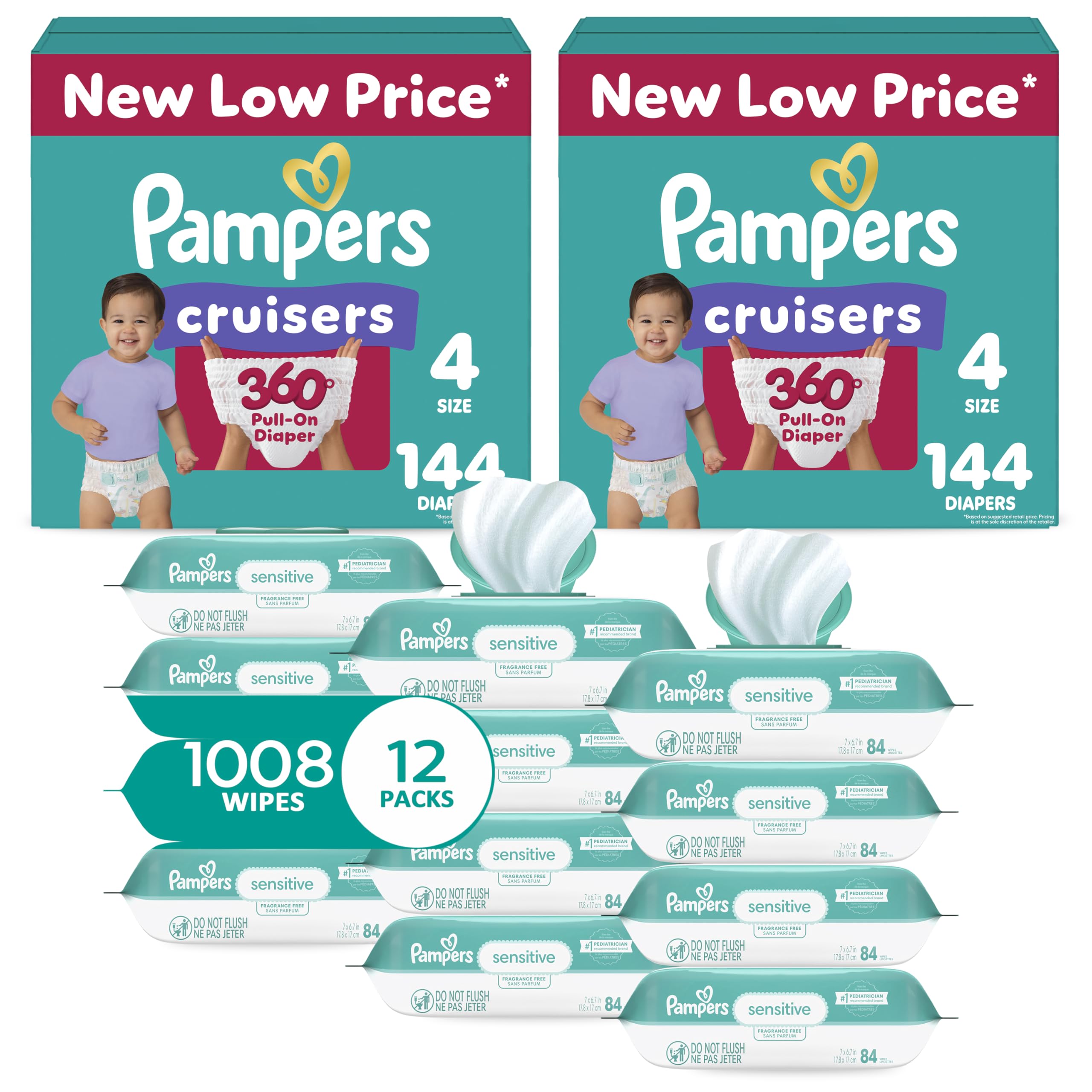 Pamperspull On Cruisers 360 Fit Disposable Baby Diapers Size