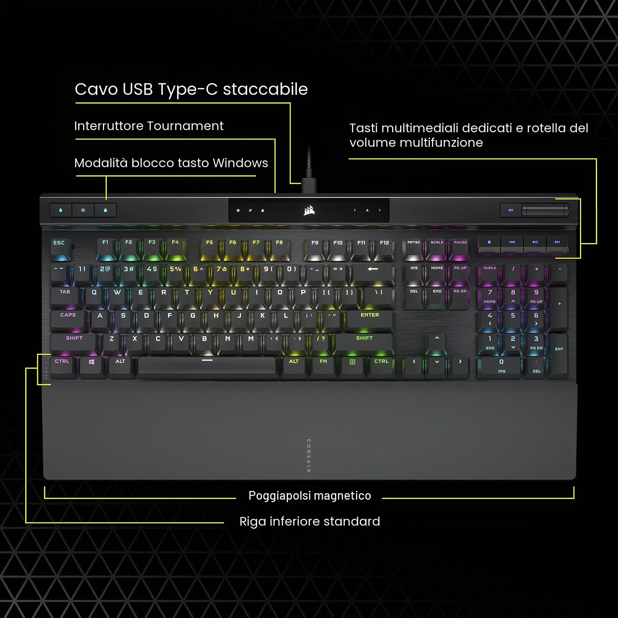 Corsair K70 RGB PRO Cherry MX Speed Gaming Keyboard
