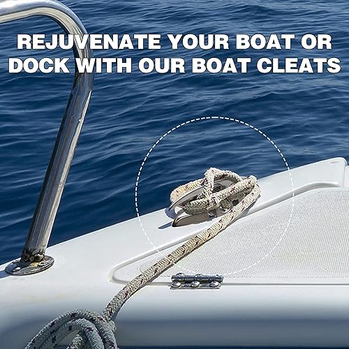 Miniatura 6 de SHENGHUISS 2 tacos plegables abatibles de acero inoxidable 316 de 5 pulgadas para montaje en muelle empotrado con cierres