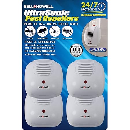 Bell + Howell Ultrasonic Pest Repeller (Pack of 4) (50167)