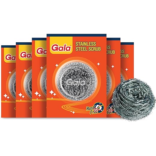 Gala Steel Scrubber Combo Set Pack of 6