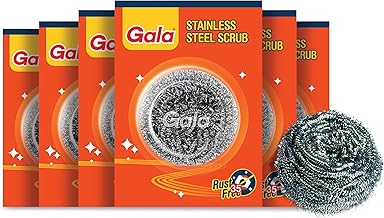 Gala Steel Scrubber Combo Set (Pack of 6)