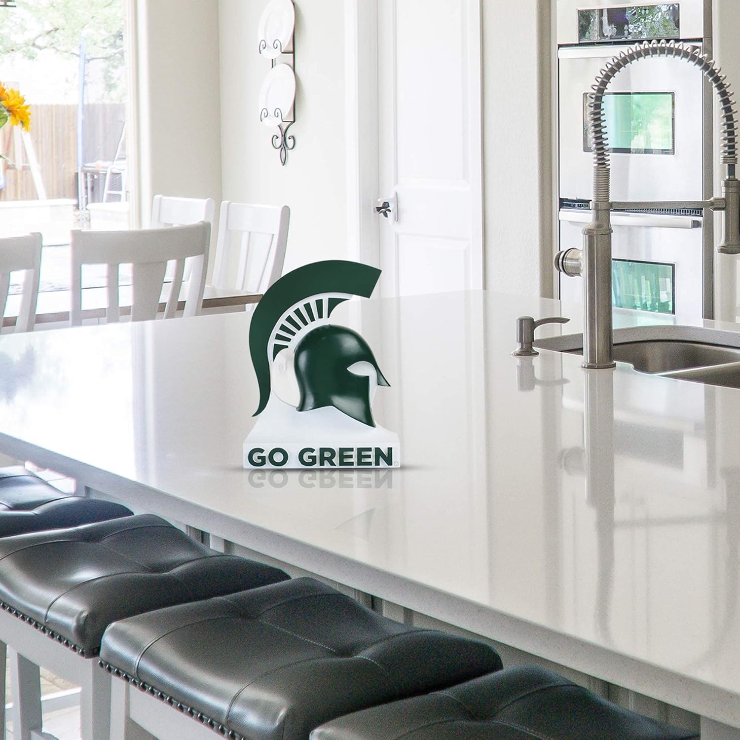 College Bronze Michigan State Spartans MSU Figurine Decor for Home, Office and Kitchen