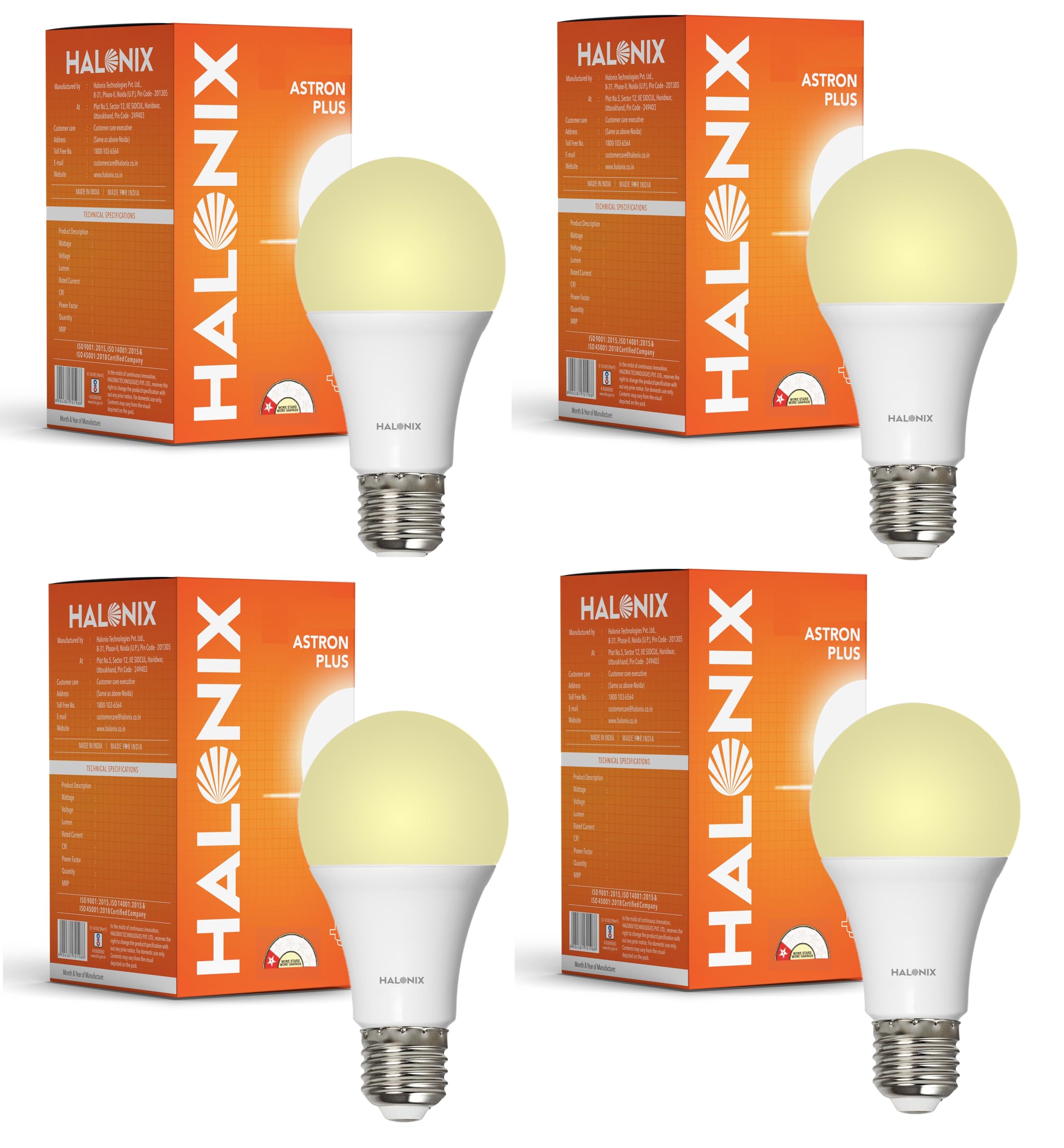 Halonix 2.9W LED Light Bulb | Yellow (3000K) |Pack of 4|Energy Efficient| 4kv Surge Protection | E27 Screw type-image-26