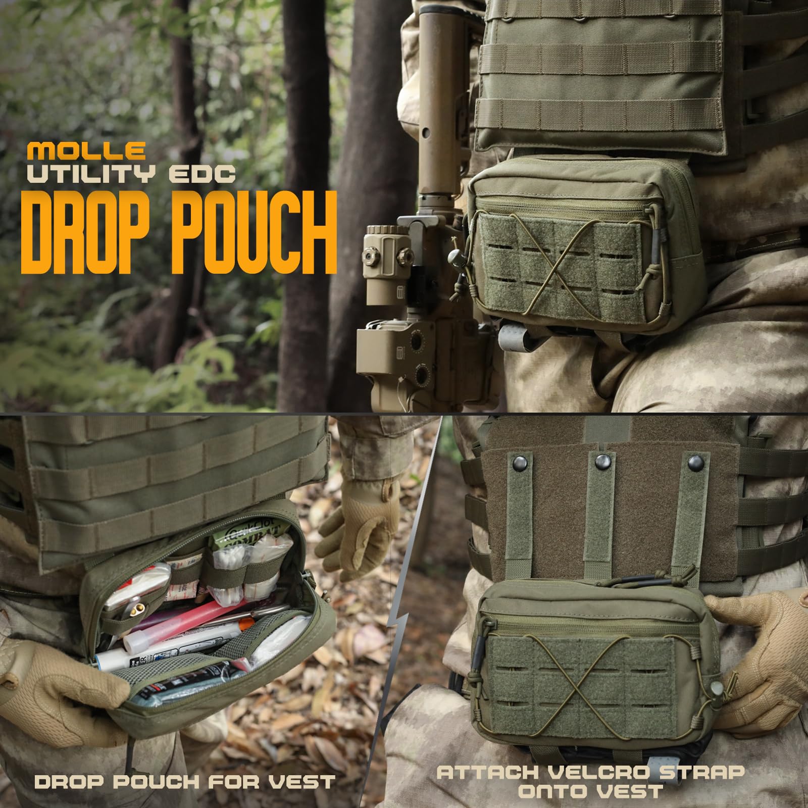 Pochette Tactique WYNEX - Sac Abdominal Drop Pouch Pour équipement