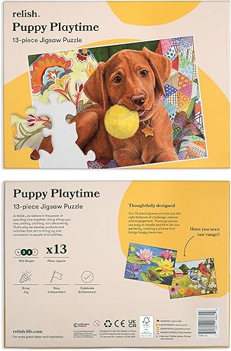Miniatura 8 de Relish - Rompecabezas de demencia para adultos - Rompecabezas de 13 piezas para cachorros - Actividades y regalos para personas mayores con Alzheimer