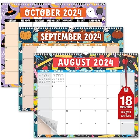 Hadley Designs Doodle: 18-Month Wall Calendar for Kids