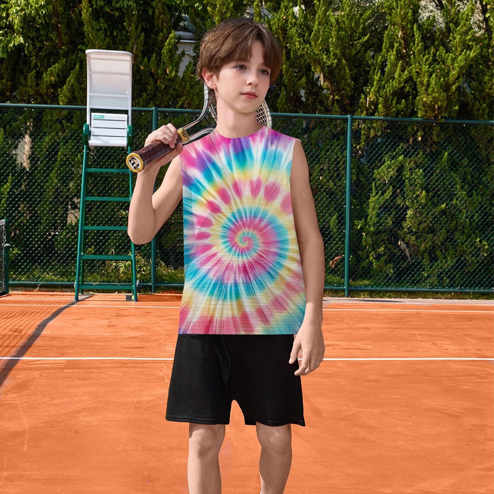 Canotta sportiva per ragazzi senza maniche girocollo vestibilità ampia canotte per bambini estate atletica scuola basket running camicia casual traspirante leggero comfort gilet