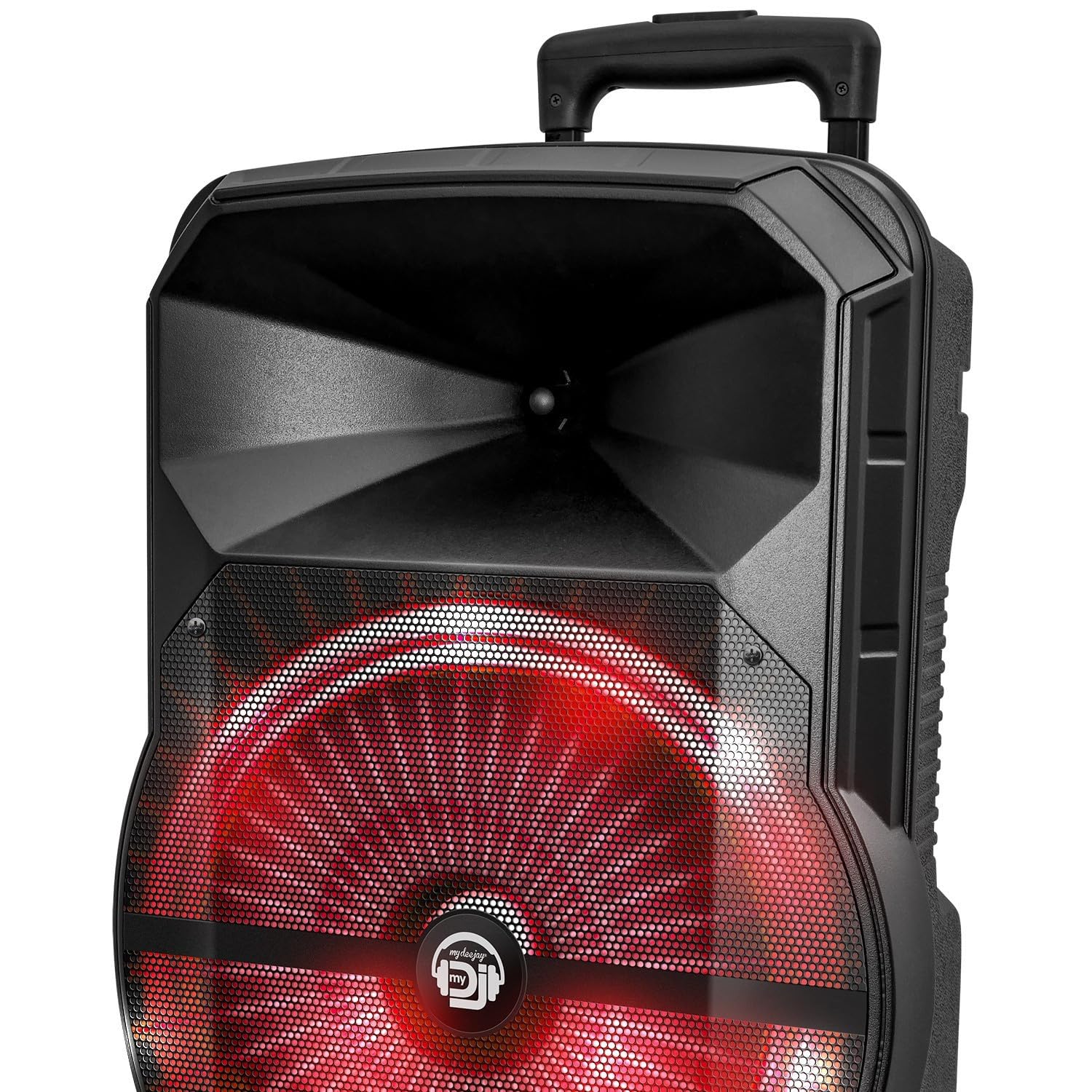 MDJ12 RVB Enceinte Sono Mobile 600W 12" LEDs Bluetooth USB Micro VHF Filaire Télécommande Clé USB 32Go