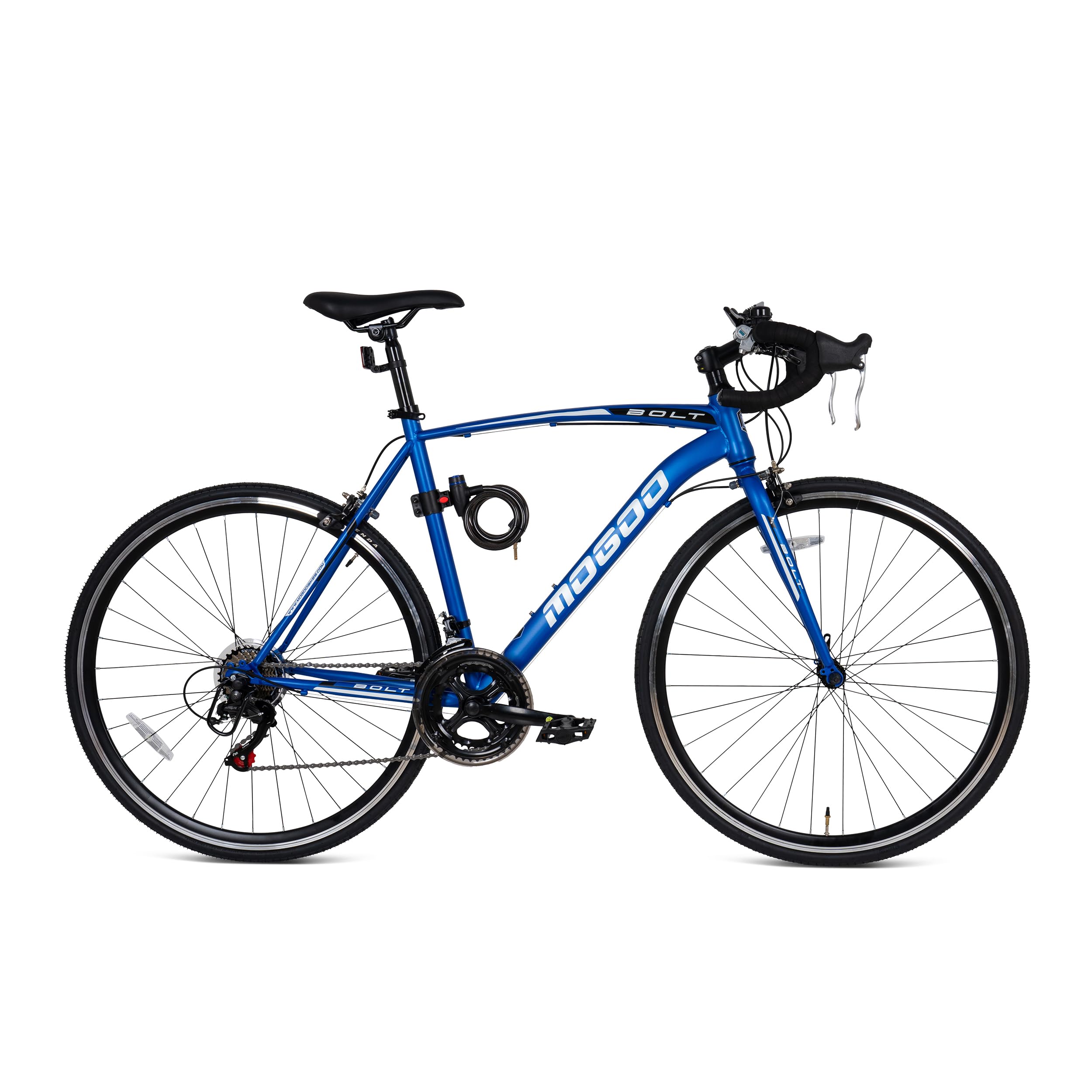 Bolt 700C Road Bike, 14 Speed Shimano Drivetrain, Lightweight Steel Frame Adult Racing Bicycle, Kenda Tires, Caliper Brakes, Cycle For Men Women, Bicycle-Men Adult