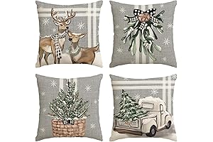 Christmas Decorations Holiday Cheer Throw Pillow Covers