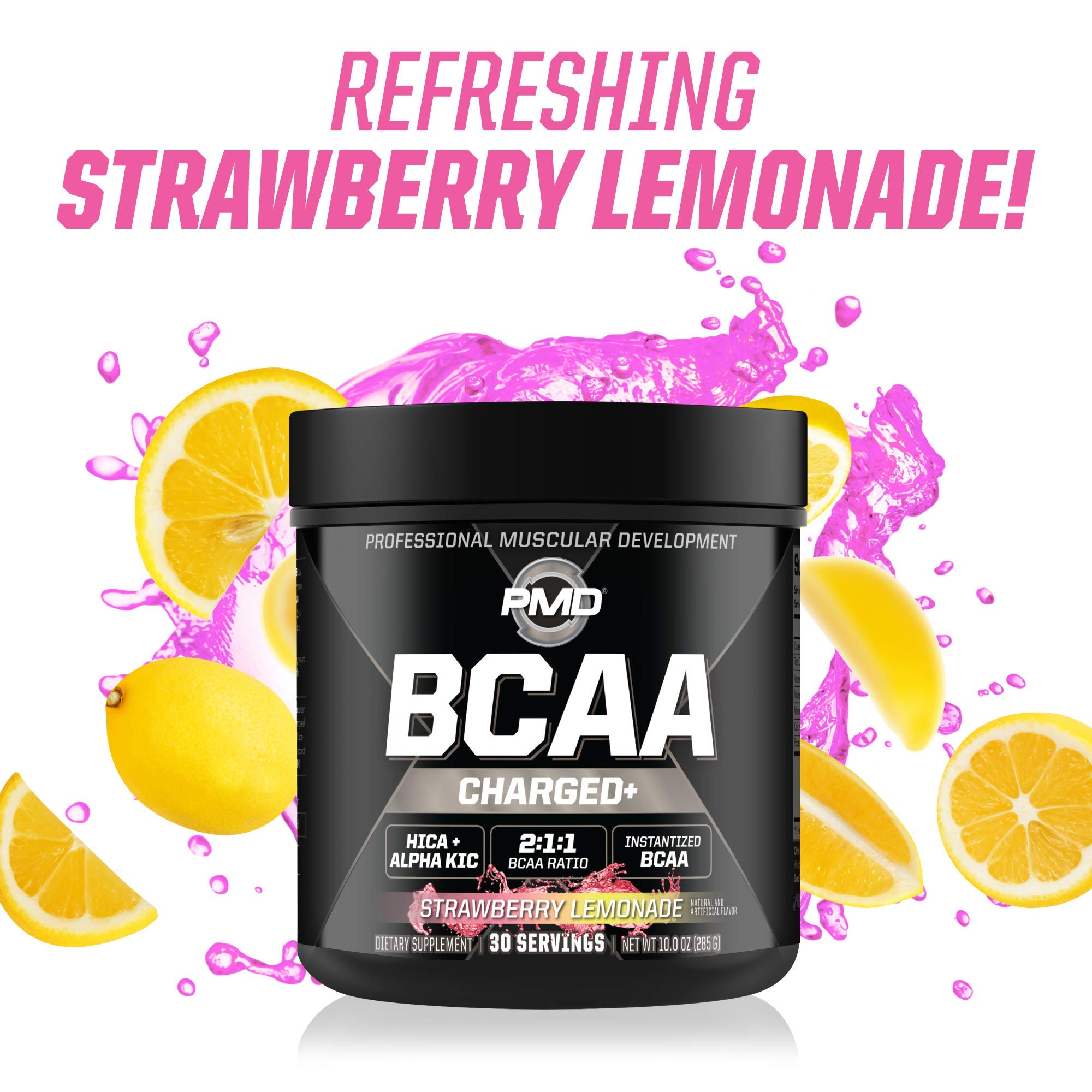 PMD Sports BCAA Charged Strawberry Lemonade Flavor - 30 Servings — Amazon image 8