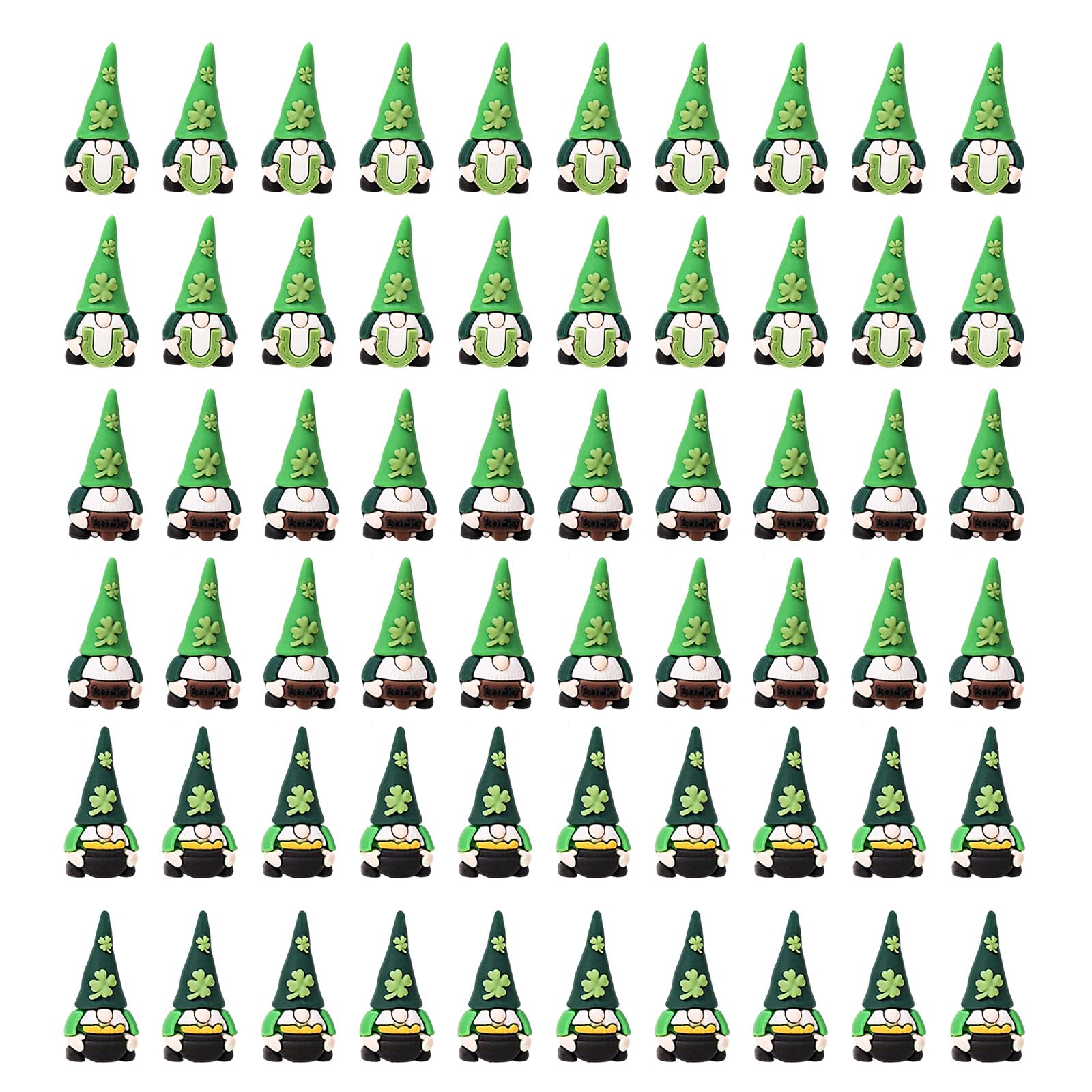 Hredwep Minis Patrick ' s Day Gnomes Figurines Patrick ' s Day Ornament Miniature Tiny Leprechaun Figures to Hide for Home Decors Minis ' Gnomes Tiny Irish Figurines