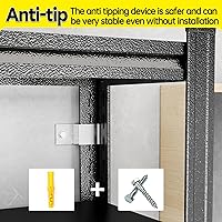 Vista 4 de 5-Tier Garage Shelving, 78''H*40''W*16''D Metal Storage Shelf ，2-in-1 Adjustable 3020 lbs Heavy Duty Unit Shelves, Upgraded Reinforced Double-Layer