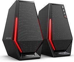 Edifier G1500 SE USB Computer Speakers, USB-Powered Gaming Speakers for Desktop with 3.5mm Aux Input, LED Light - Black