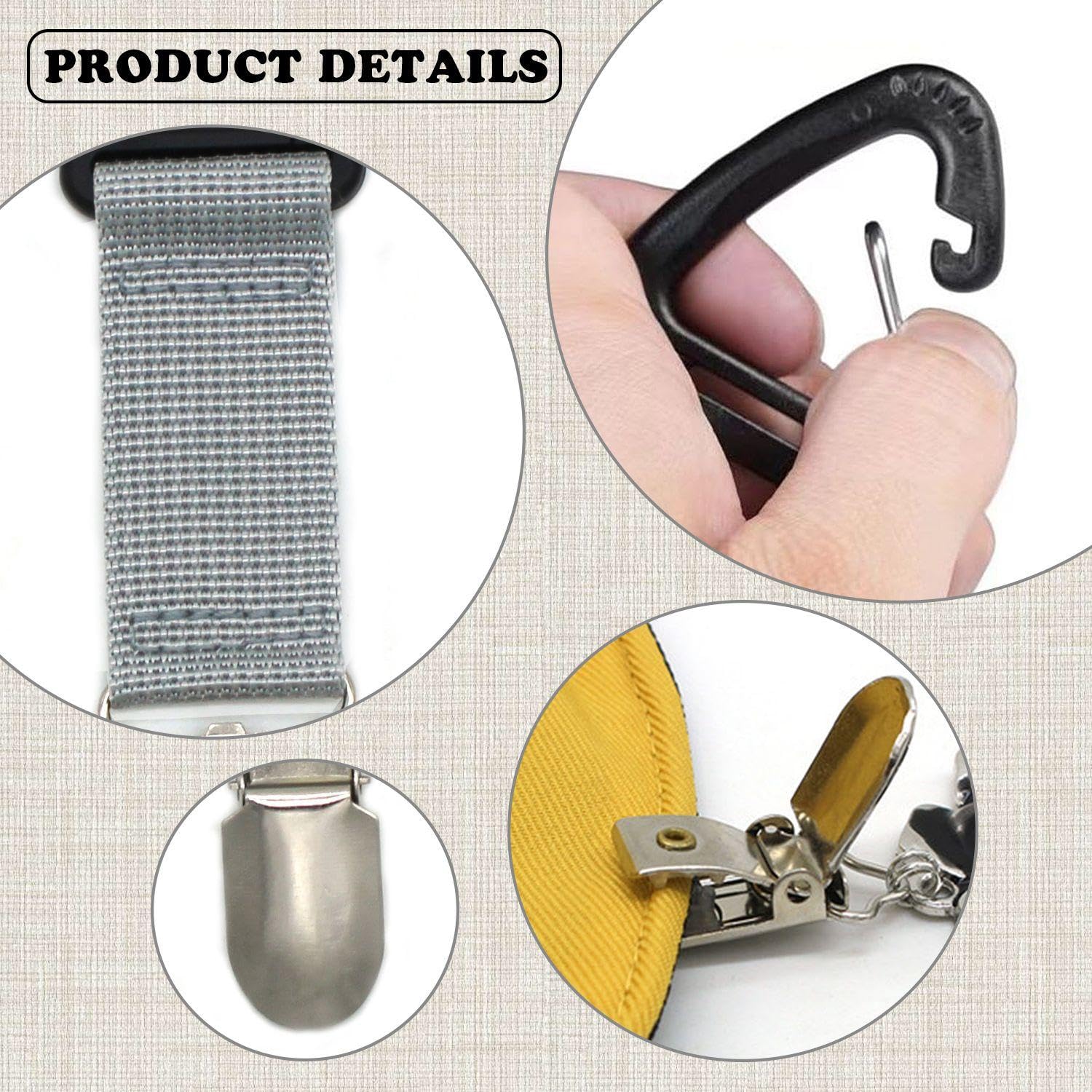 8 Pieces Multifunctional Fabric Clips, Hat Clips, Sweater Clips, Shawl Clips, Glove Clips, Outdoor Travel Accessories, Portable Clip Tools - Image 3