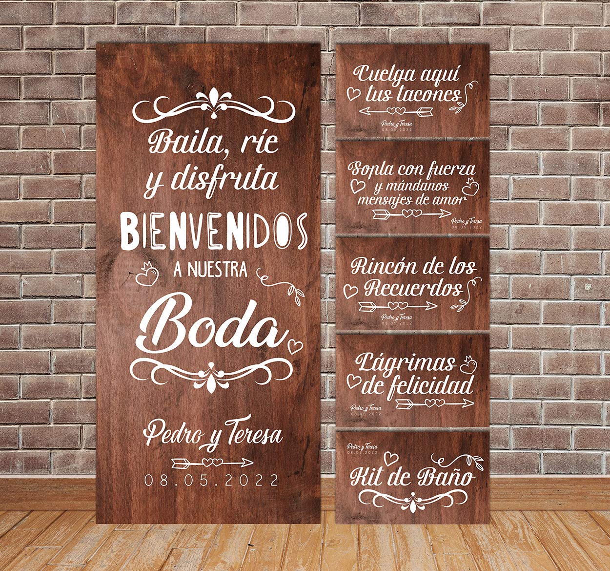 setecientosgramos Decoración Boda | Pack Carteles de Boda Baila & Rie
