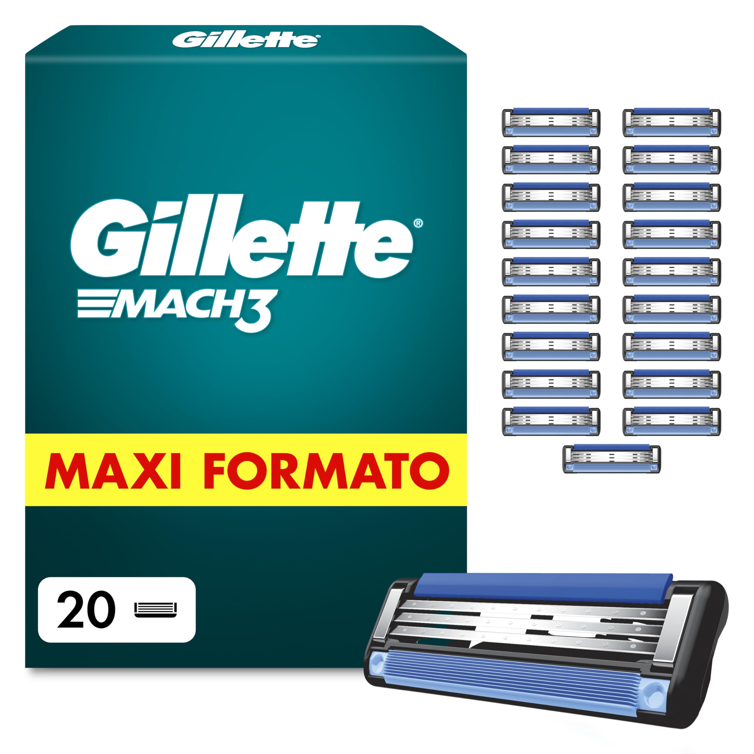 Gillette Mach3 Lamette di Ricambio per Rasoio da Uomo, Rasoi