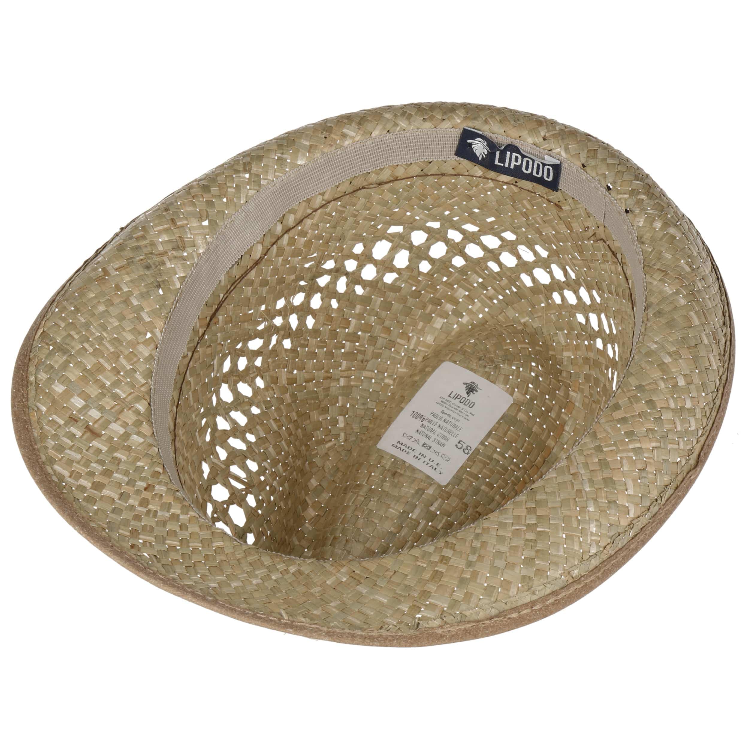 LIPODO Classic Trilby Sombrero de Paja Unisex Todo el ano