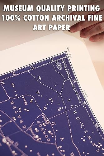 Miniatura 7 de Arte de pared azul grande mapa de constelación para oficina en casa, dormitorio, decoración moderna del hogar, astronomía celestial, mapa de
