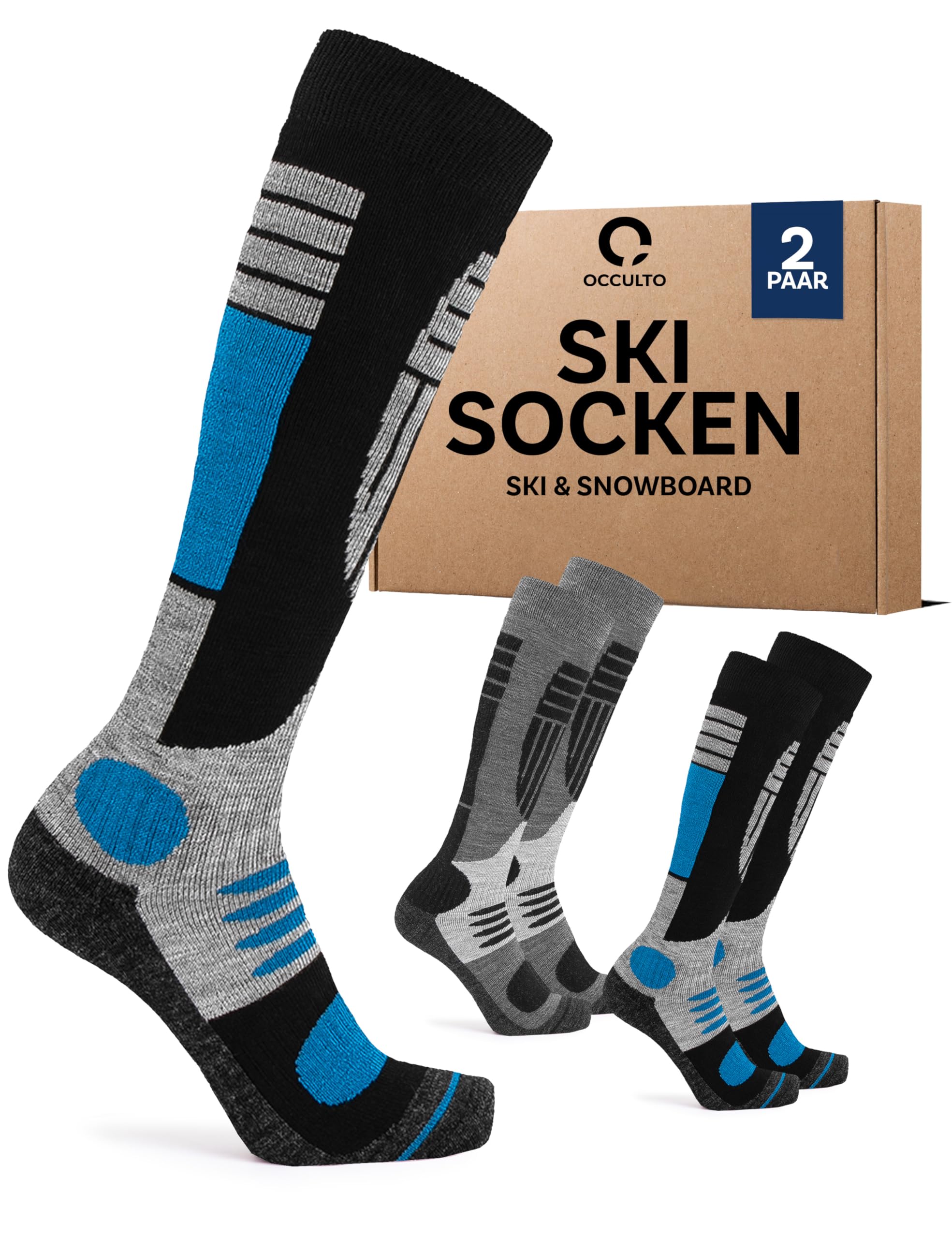 Occulto Herren Skisocken 2er Pack, 4er Pack (Modell: Felix)