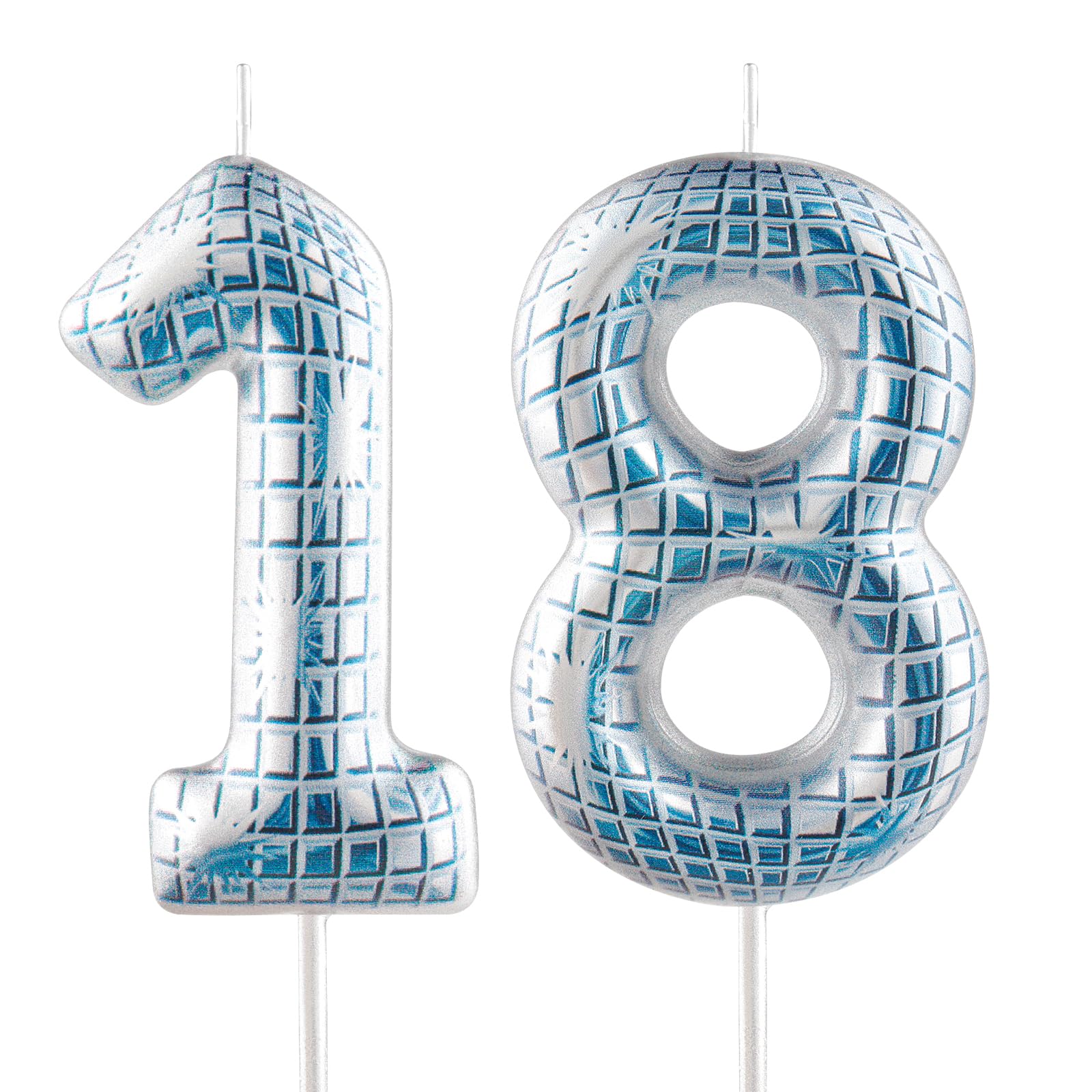 Funny Disco Themed Birthday Candles, Number 21 Retro Disco Mirror Ball Candle Cake Topper Decorations, Dance Party Supplies, 18th 21th 30th 40th 50th 60th Birthday Gifts for Him Her Disco Lovers — view 19